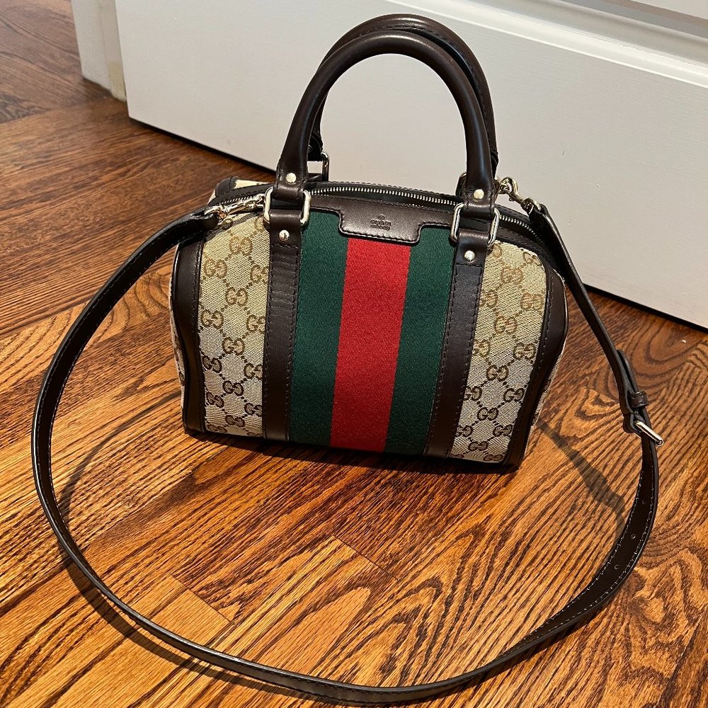 Gucci Canvas Mini Bowling Bag